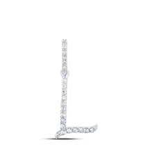 Load image into Gallery viewer, Elegant Diamond Initial Pendant in 10kt White Gold - Personalized Elegance - Splendid Jewellery