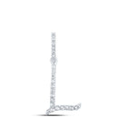 Elegant Diamond Initial Pendant in 10kt White Gold - Personalized Elegance - Splendid Jewellery