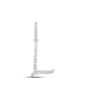 Elegant Diamond Initial Pendant in 10kt White Gold - Personalized Elegance - Splendid Jewellery