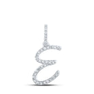 Elegant Diamond Initial Pendant in 10kt White Gold | Personalized Letter Charm Necklace with Sparkling Diamond Accent | Splendid Jewellery - Splendid Jewellery