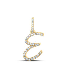 Load image into Gallery viewer, Elegant Diamond Initial Pendant in 10kt Yellow Gold - Splendid Jewellery