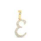 Elegant Diamond Initial Pendant in 10kt Yellow Gold - Splendid Jewellery