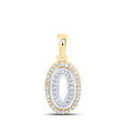 Elegant Diamond O Initial Pendant in Two - Tone Gold - Splendid Jewellery