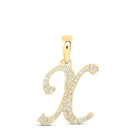 Elegant Diamond X Initial Pendant - Personalized 10kt Yellow Gold Necklace with Dazzling Diamonds - Splendid Jewellery