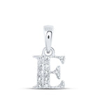 Elegant Elegance: 10kt White Gold Diamond Initial Pendant - Splendid Jewellery