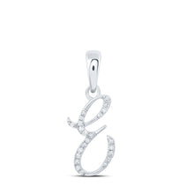 Load image into Gallery viewer, Elegant Elegance: 10kt White Gold Diamond Initial Pendant - Splendid Jewellery