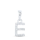 Elegant Elegance: 10kt White Gold Diamond Initial Pendant - Splendid Jewellery