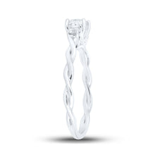 Load image into Gallery viewer, Elegant Essence 14kt White Gold Princess Diamond 3-stone Bridal Wedding Engagement Ring 1/2 Cttw - Second Side View