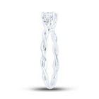 Elegant Essence 14kt White Gold Princess Diamond 3-stone Bridal Wedding Engagement Ring 1/2 Cttw - Second Side View