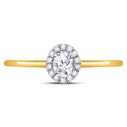 Elegant Golden Glow Diamond Stackable Band Ring Front View from Splendid Jewellery
