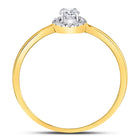 Elegant Golden Glow Diamond Stackable Band Ring Side View 2 from Splendid Jewellery