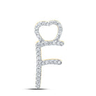 Elegant Personalized Diamond Initial Pendant in 10kt Yellow Gold - Splendid Jewellery