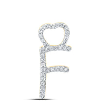 Load image into Gallery viewer, Elegant Personalized Diamond Initial Pendant in 10kt Yellow Gold - Splendid Jewellery