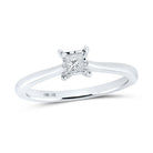 Elegant Princess Cut Diamond Solitaire Ring in 10kt White Gold - Splendid Jewellery