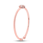 Elegant Rose Gold Diamond Cluster Bangle Bracelet - 1/2 Ct.t.w. - Splendid Jewellery