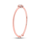 Elegant Rose Gold Diamond Cluster Bangle Bracelet - 1/2 Ct.t.w. - Splendid Jewellery