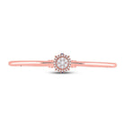 Elegant Rose Gold Diamond Cluster Bangle Bracelet - 1/2 Ct.t.w. - Splendid Jewellery