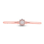 Elegant Rose Gold Diamond Cluster Bangle Bracelet - 1/2 Ct.t.w. - Splendid Jewellery