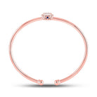 Elegant Rose Gold Diamond Cluster Bangle Bracelet - 1/2 Ct.t.w. - Splendid Jewellery