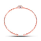 Elegant Rose Gold Diamond Cluster Bangle Bracelet - 1/2 Ct.t.w. - Splendid Jewellery