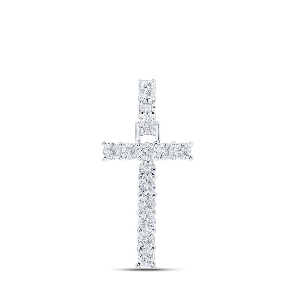 Elegant White Gold Diamond Initial Pendant - Splendid Jewellery