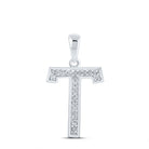 Elegant White Gold Diamond Initial Pendant - Personalized Letter Necklace - Splendid Jewellery