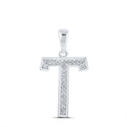 Elegant White Gold Diamond Initial Pendant - Personalized Letter Necklace - Splendid Jewellery