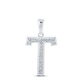 Elegant White Gold Diamond Initial Pendant - Personalized Letter Necklace - Splendid Jewellery