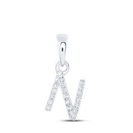 Elegant White Gold Diamond Initial Pendant - Personalized Letter Necklace - Splendid Jewellery