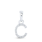 Elegant White Gold Diamond Initial Pendant - Personalized Letter Necklace - Splendid Jewellery