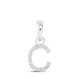 Elegant White Gold Diamond Initial Pendant - Personalized Letter Necklace - Splendid Jewellery