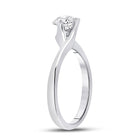 Elegant White Gold Round Diamond Solitaire Bridal Ring - Second Side View