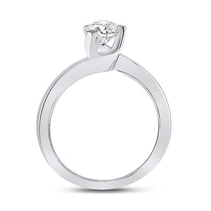 Elegant White Gold Round Diamond Solitaire Bridal Ring - Splendid Jewellery