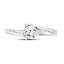 Load image into Gallery viewer, Elegant White Gold Round Diamond Solitaire Bridal Ring - Splendid Jewellery