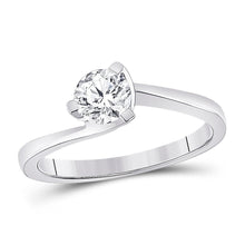 Load image into Gallery viewer, Elegant White Gold Round Diamond Solitaire Bridal Ring - Splendid Jewellery