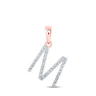 Enchanté Rose Gold Diamond Initial Pendant - Splendid Jewellery