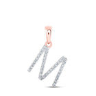Enchanté Rose Gold Diamond Initial Pendant - Splendid Jewellery