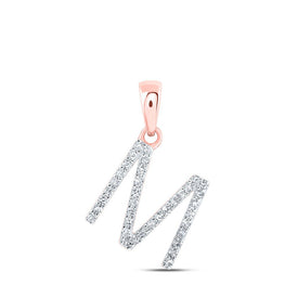 Enchanté Rose Gold Diamond Initial Pendant - Splendid Jewellery