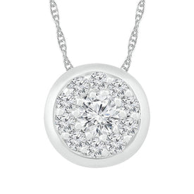 Enchanted Brilliance Diamond Cluster Pendant - Splendid Jewellery