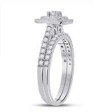 Load image into Gallery viewer, Enchanted Love | 10kt White Gold Diamond Halo Bridal Wedding Ring Set - Splendid Jewellery