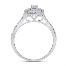 Load image into Gallery viewer, Enchanted Love | 10kt White Gold Diamond Halo Bridal Wedding Ring Set - Splendid Jewellery