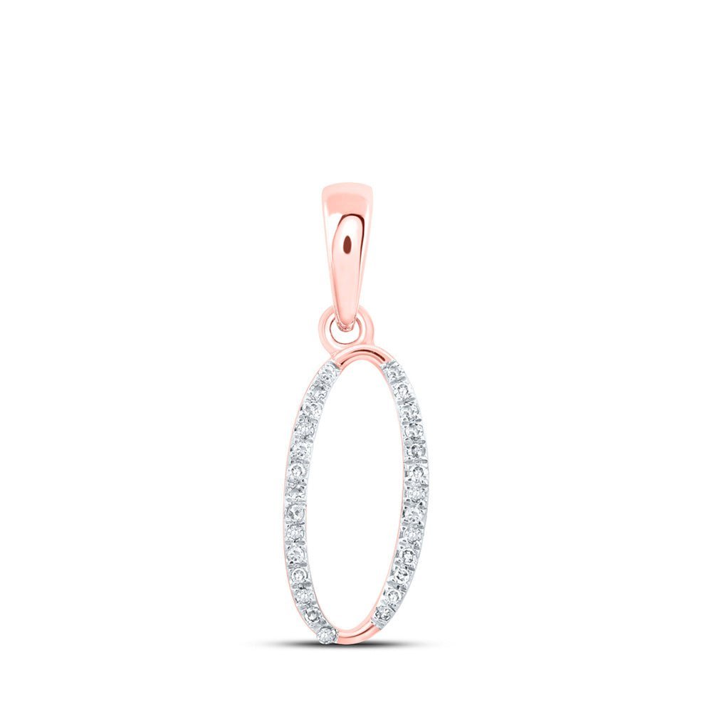 Enchanted Rose Gold Diamond Initial Pendant - Personalized Elegance - Splendid Jewellery