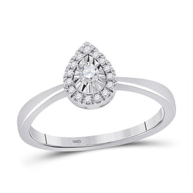 Enchanted Teardrop Halo Promise Ring - Splendid Jewellery