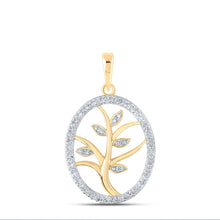 Load image into Gallery viewer, Enchanted Tree Oval Diamond Pendant in 10kt Yellow Gold - Splendid Jewellery