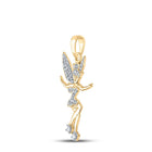 Enchanted Wings Diamond Pendant product Side View from Splendid Jewellery