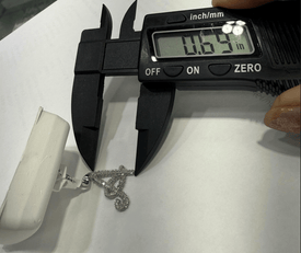 Enchanting 10kt White Gold Diamond Initial Pendant Side 2 view from the 10Kt White Gold Womens Round Diamond Cursive A Letter Pendant 1 6 Cttwpin46903 collection by Splendid Jewellery