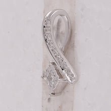 Load image into Gallery viewer, Enchanting Black Diamond Heart Pendant in 10kt White Gold  Side View from Splendid Jewellery