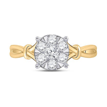 Load image into Gallery viewer, Enchanting Blossom Diamond Cluster Ring product Top View from Splendid Jewellery