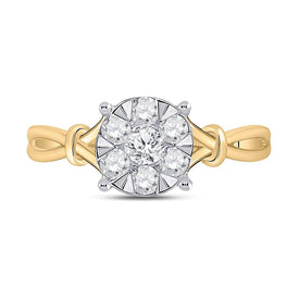 Enchanting Blossom Diamond Cluster Ring product Top View from Splendid Jewellery