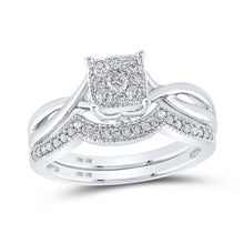 Load image into Gallery viewer, Enchanting Blossom Diamond Wedding Ring Band Set - Splendid Jewellery